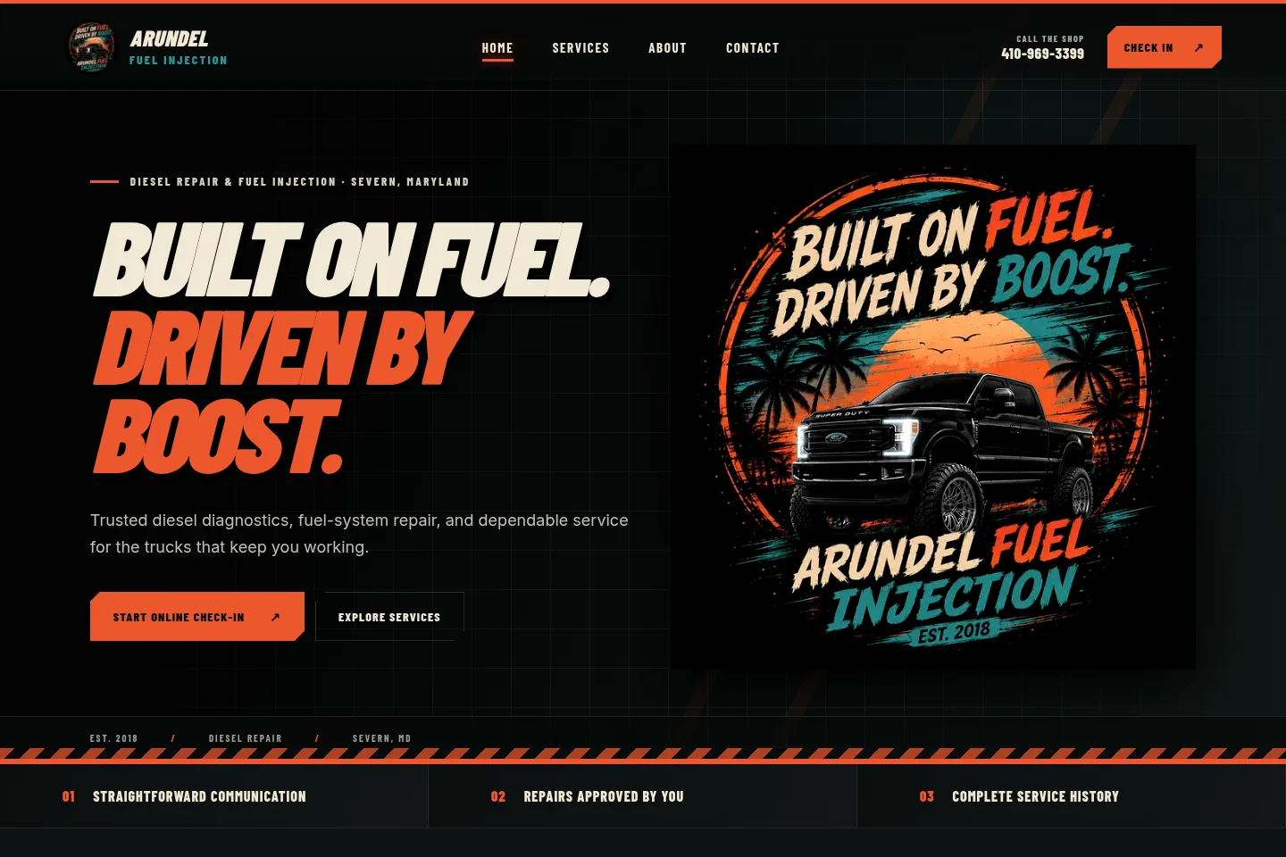 Arundel Fuel Injection website homepage